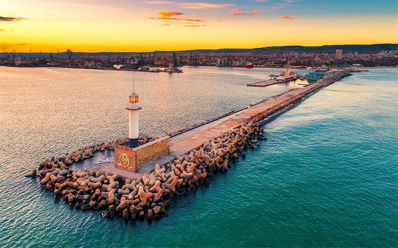 Varna Port and Lighthouse
